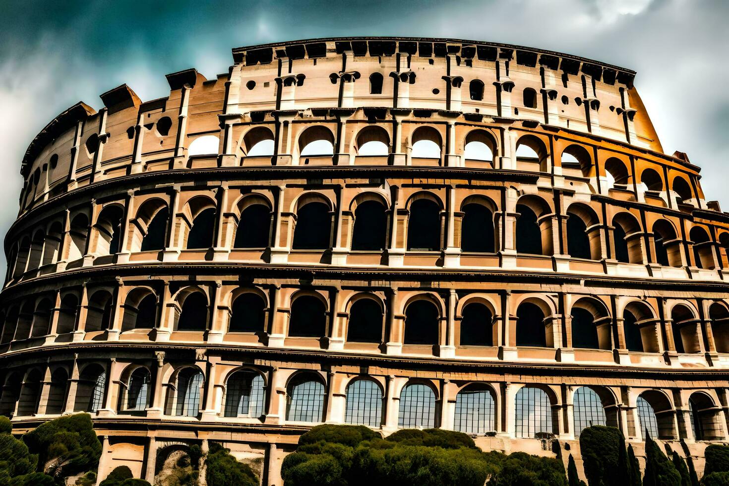 a Coliseu dentro Roma, Itália. gerado por IA foto