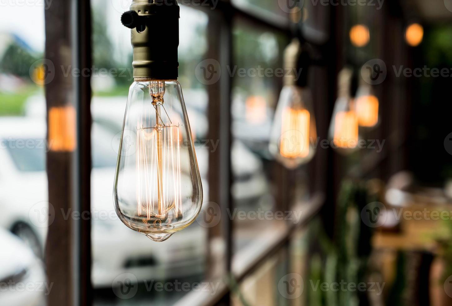 bela decoração de lâmpada de luz foto