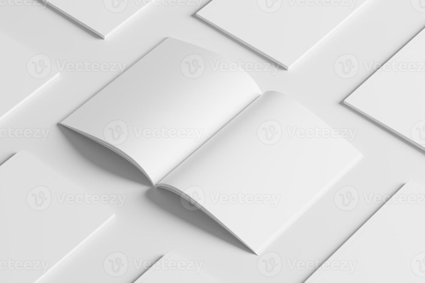 nos carta Tamanho revista folheto 3d Renderização branco em branco brincar foto