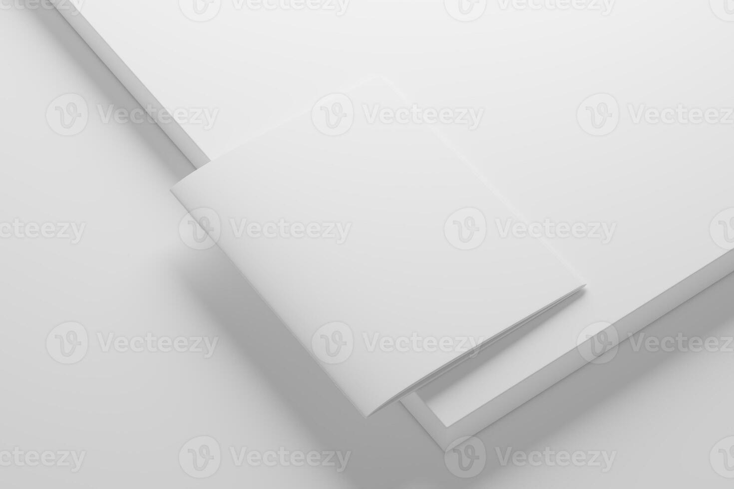 nos carta folheto Catálogo branco em branco 3d Renderização brincar foto