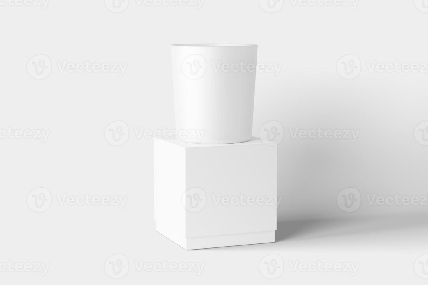vela vidro embalagem 3d Renderização branco em branco brincar foto