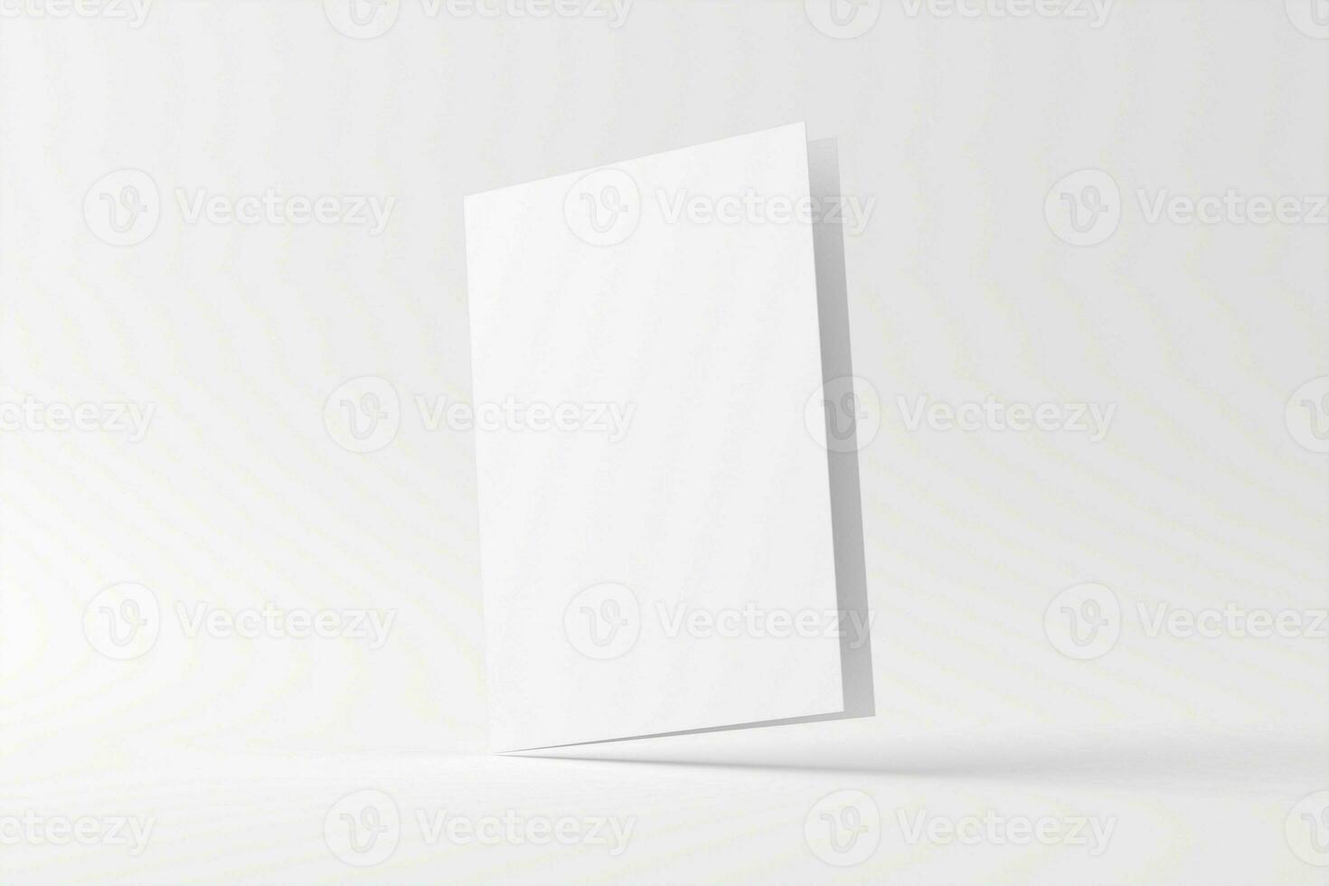 a4 a5 guardada convite cartão com envelope 3d Renderização branco em branco brincar foto