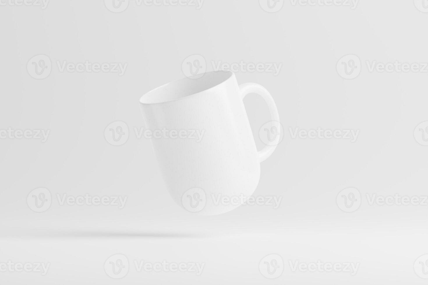 cerâmico caneca copo para café chá branco em branco 3d Renderização brincar foto