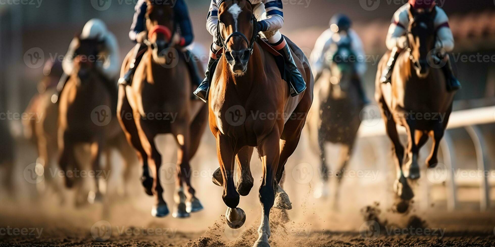 ai gerado. ai generativo. Jordão raça concorrência jogo de azar Ação. Visão a partir de inferior em cavalo pernas casco. gráfico arte foto