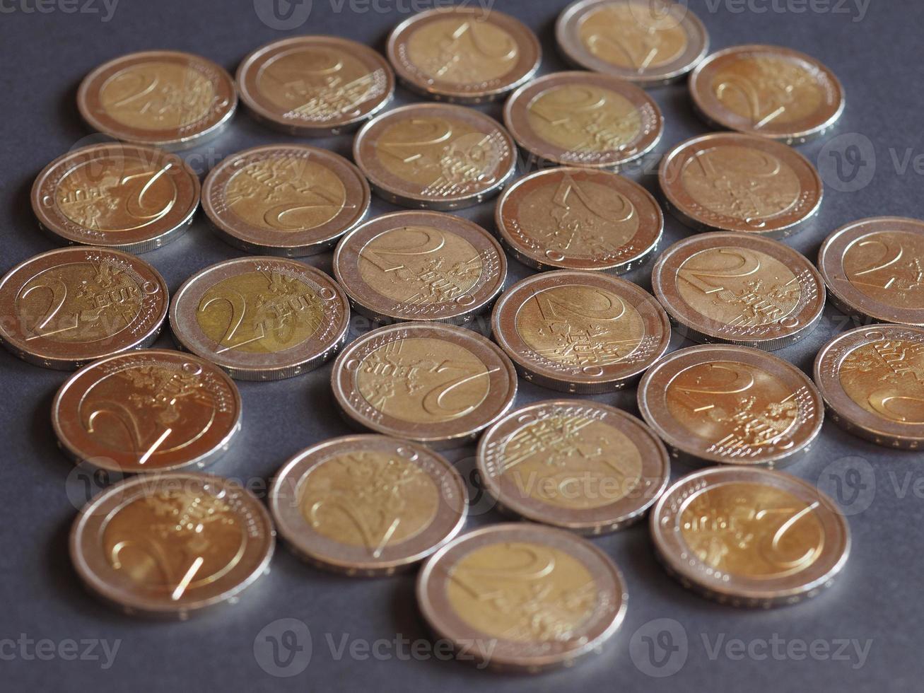 2 moedas de euro, união europeia foto
