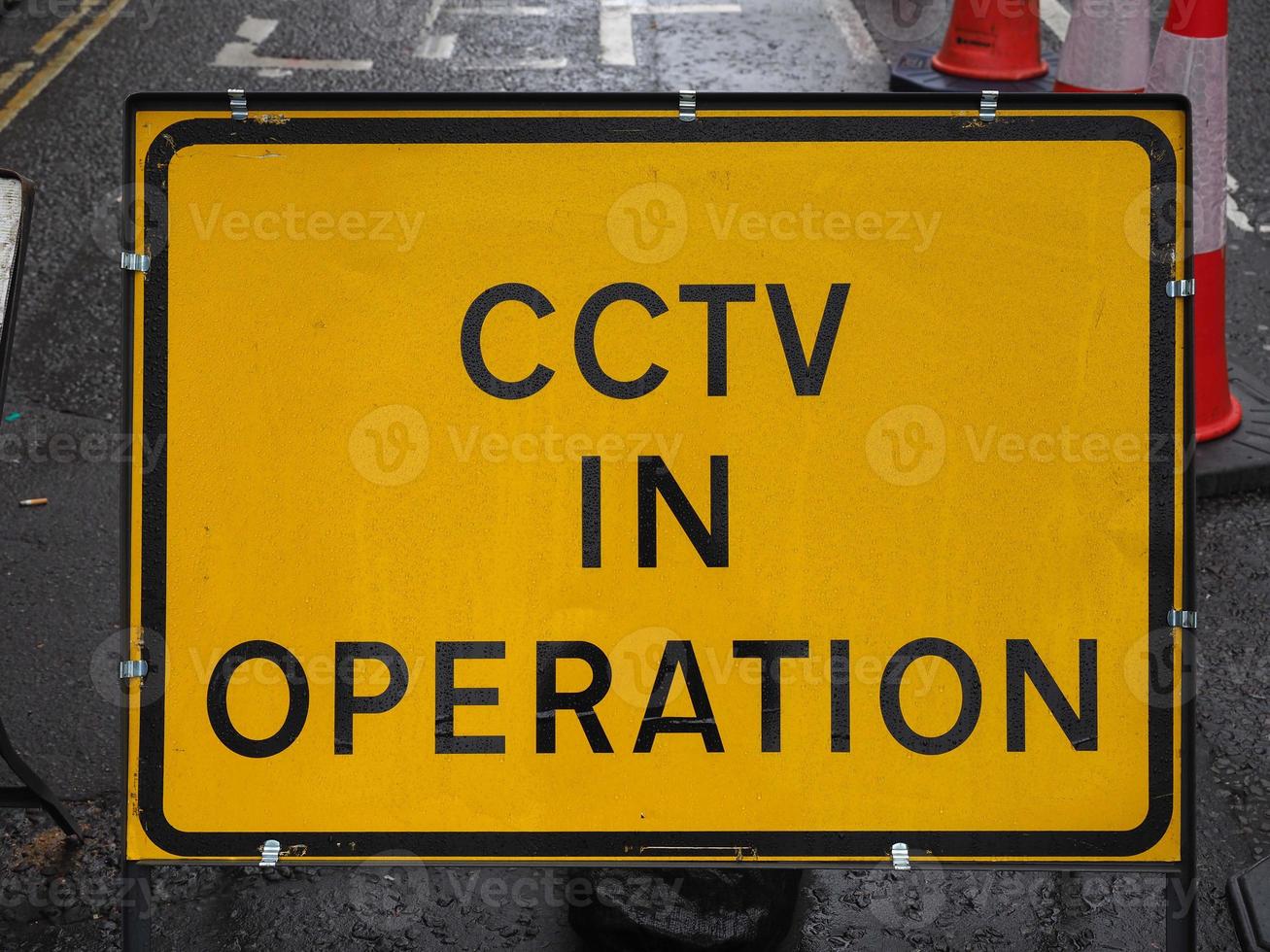 cctv em sinal de operação foto
