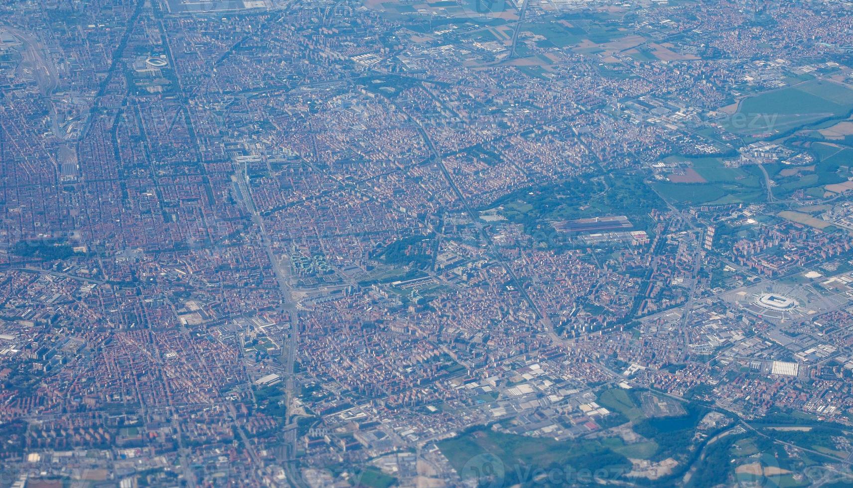 vista aérea de turin foto