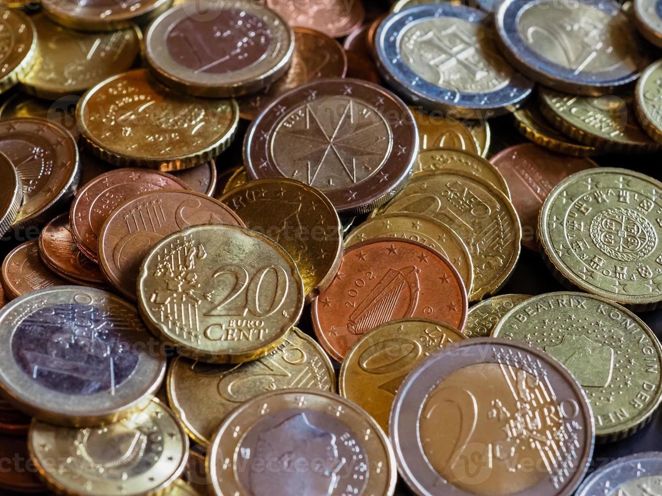 moedas de euro, união europeia foto