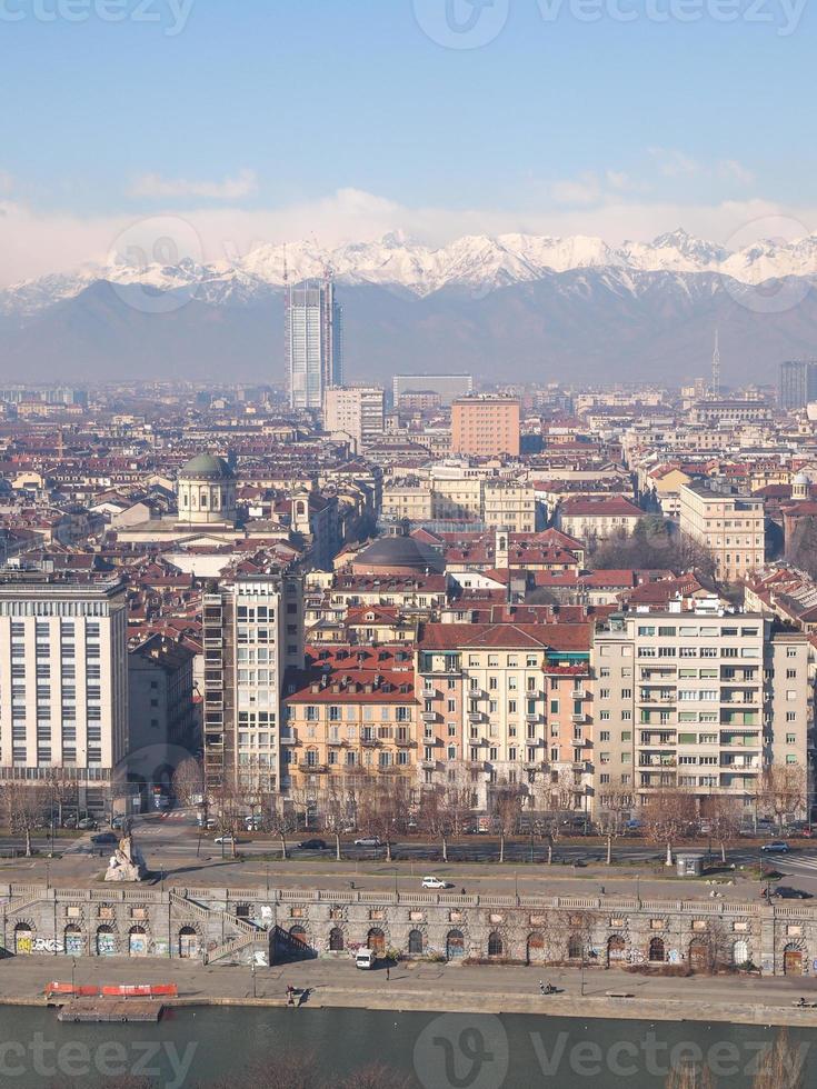 vista aérea de turin foto