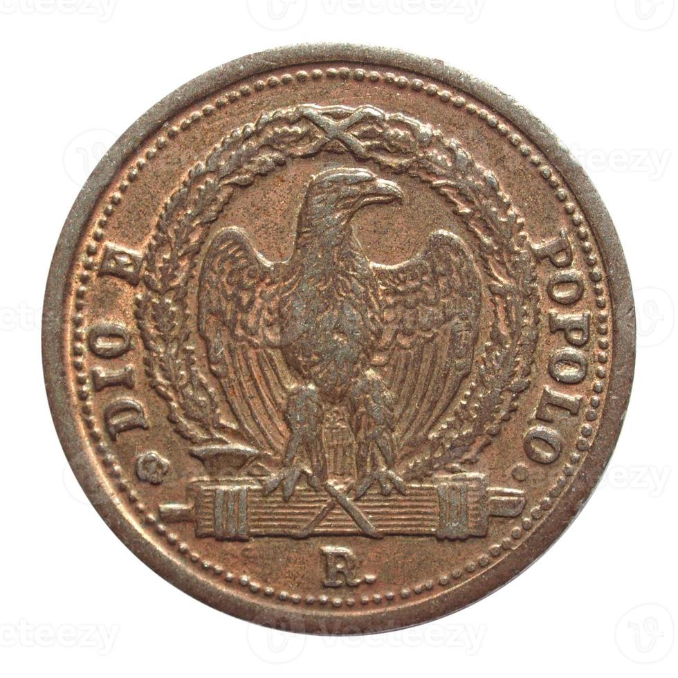 moeda italiana antiga foto