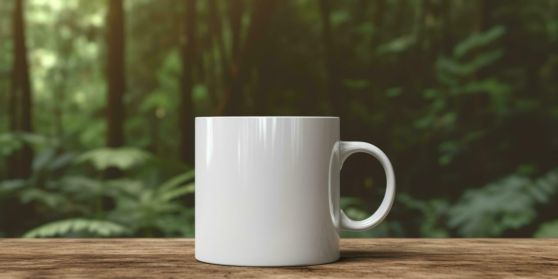 branco caneca brincar. generativo ai foto