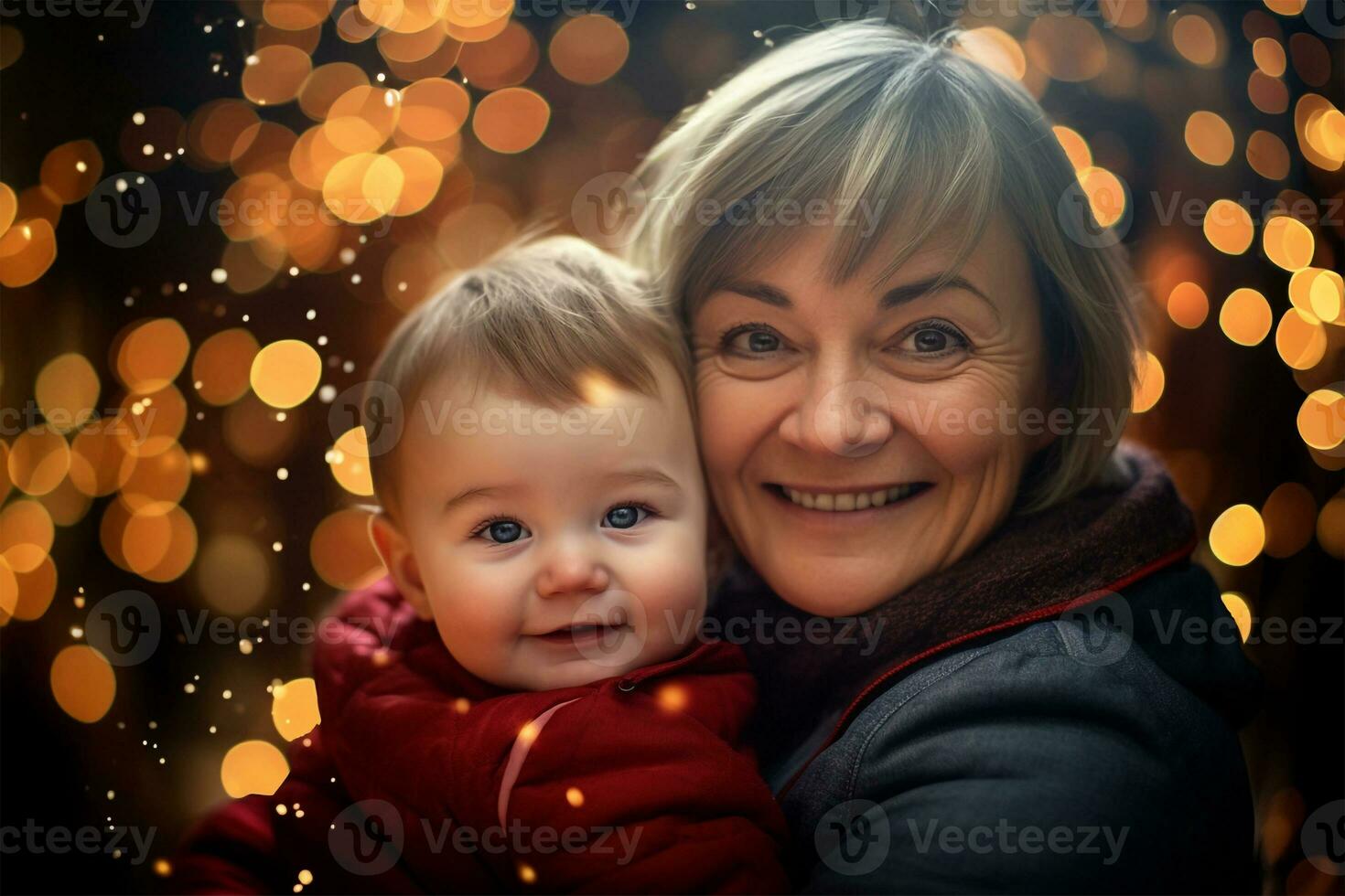 cenário do bebê e mãe para Novo ano, ai generativo foto