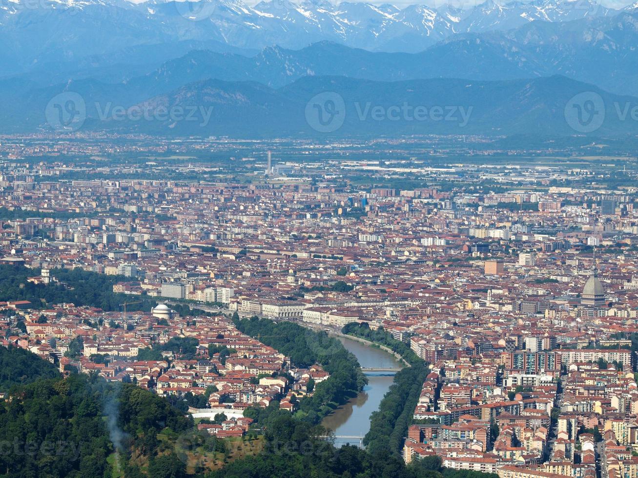 vista aérea de turin foto