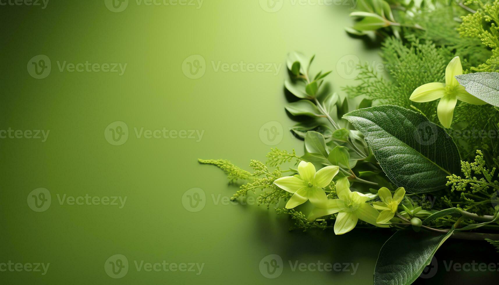 amarelo flores dentro uma vaso em uma verde fundo ai gerado foto