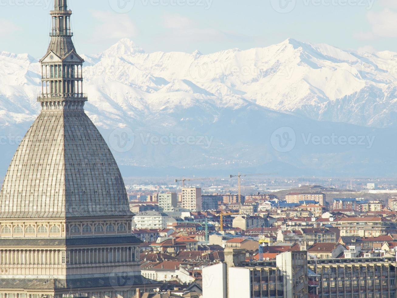 vista aérea de turin foto