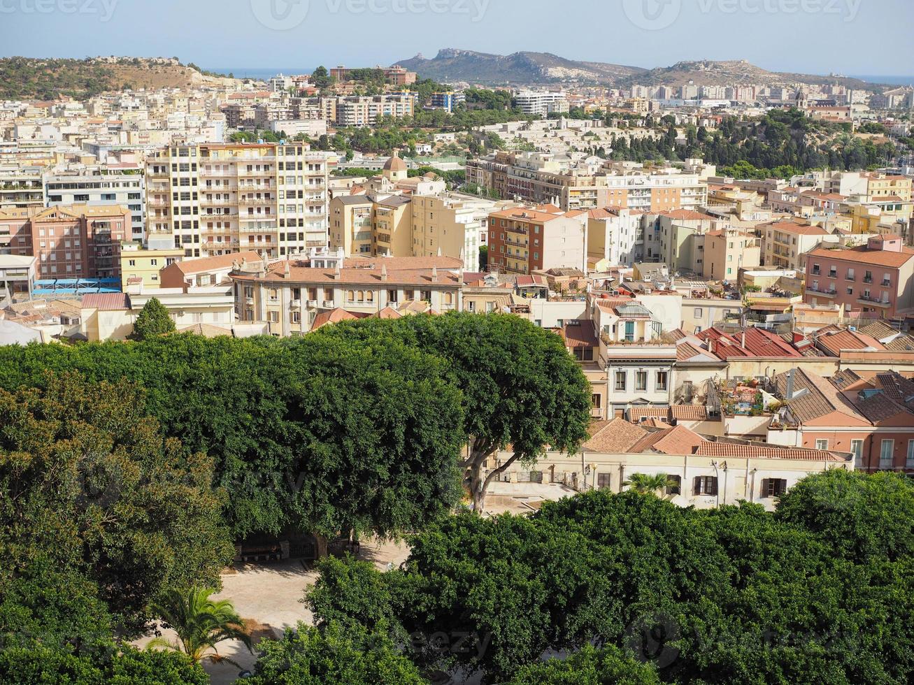 vista aérea de cagliari foto