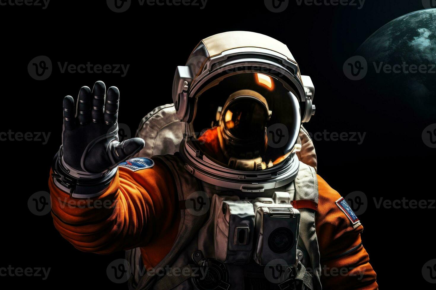 retrato do astronauta dentro espaço . generativo ai. foto