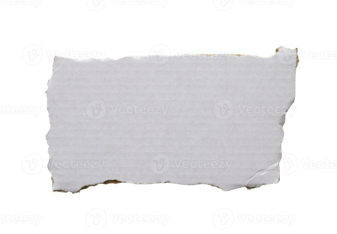 peça do branco papel lágrima isolado em branco fundo foto