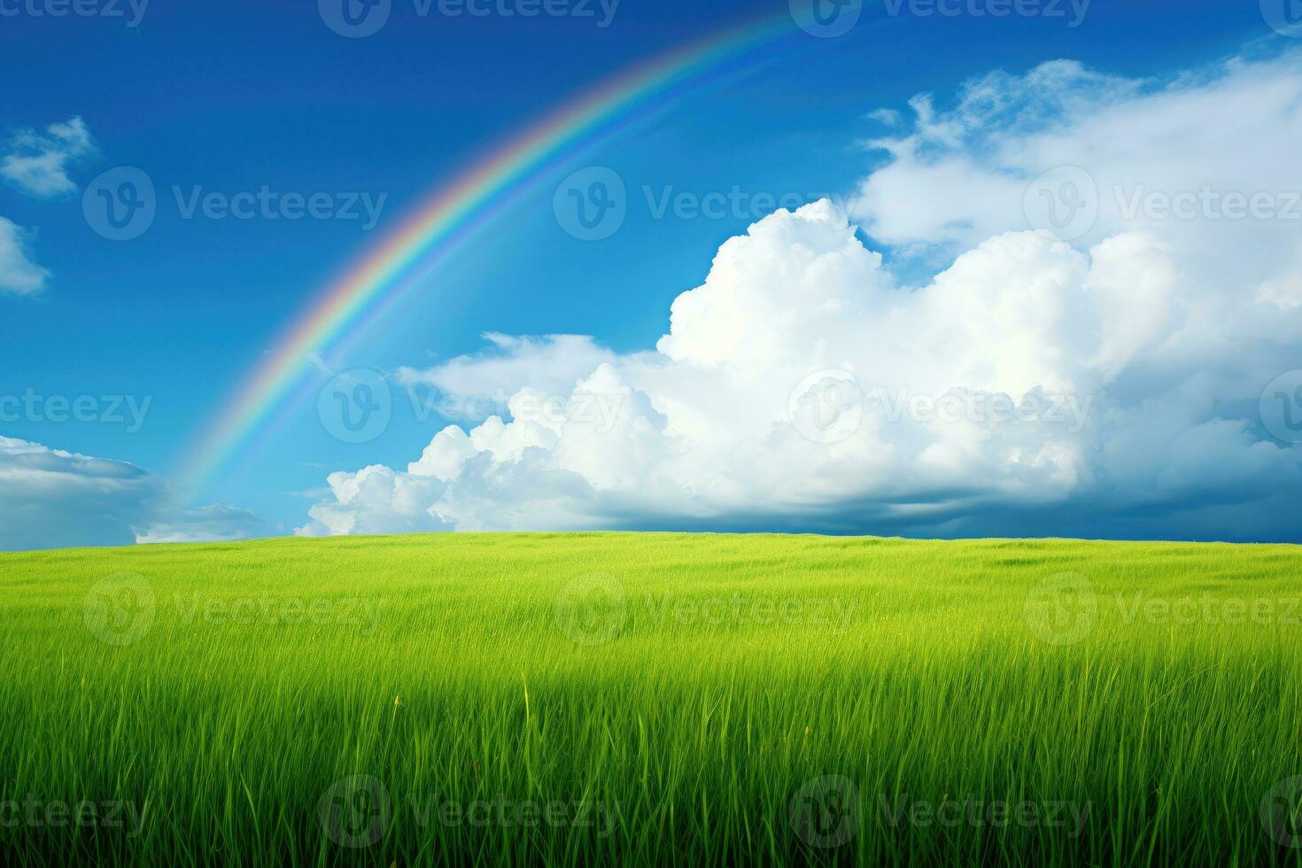 arco-íris com céu ai generativo foto