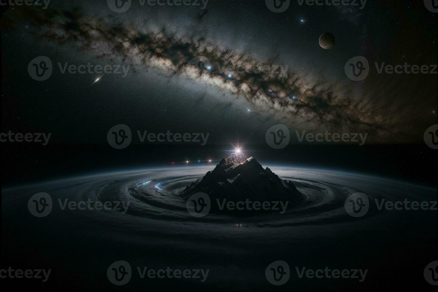 astral odisséia a astronauta s viagem através galáxias. ai gerado. foto