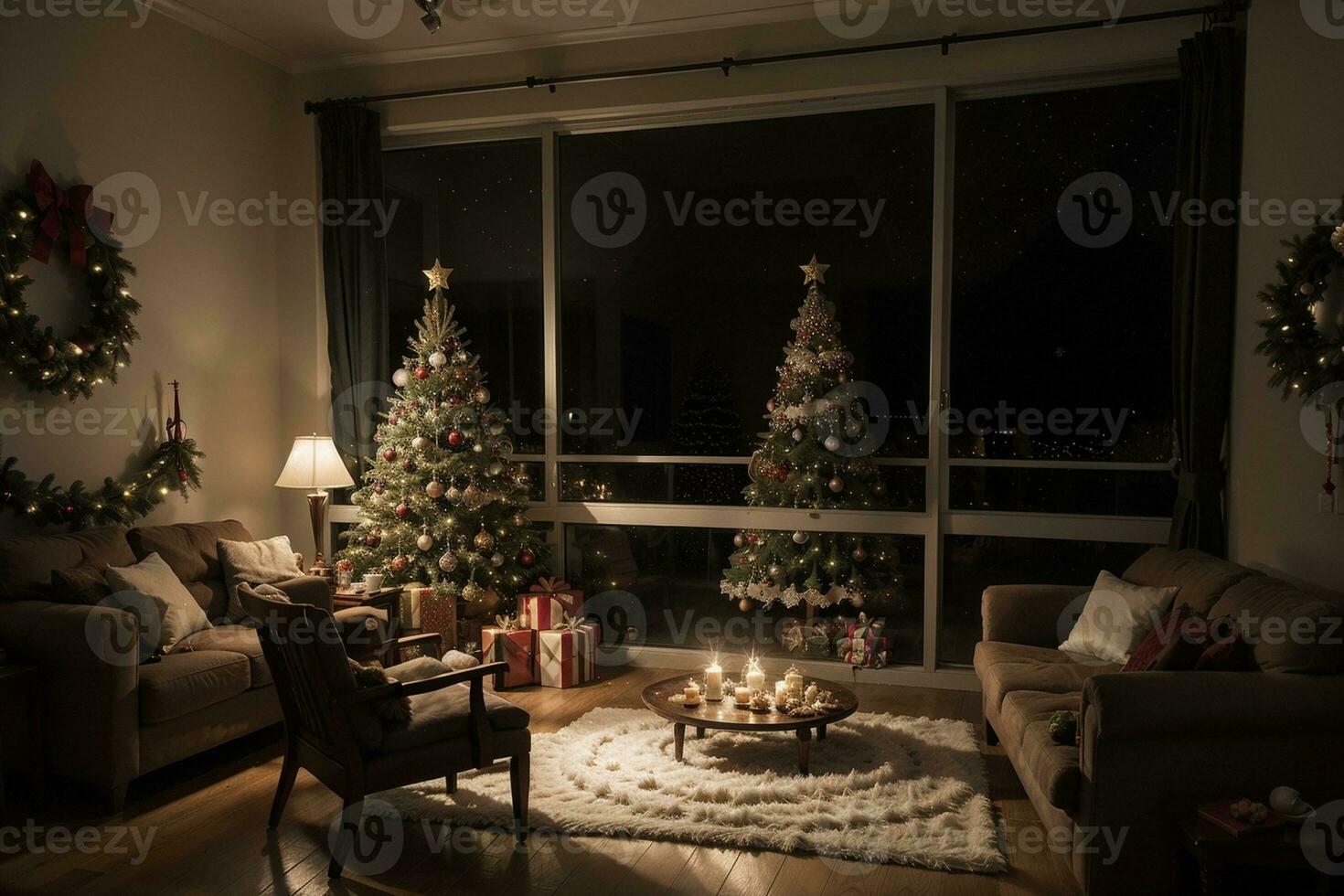 encantador Natal país das maravilhas. ai gerado. foto