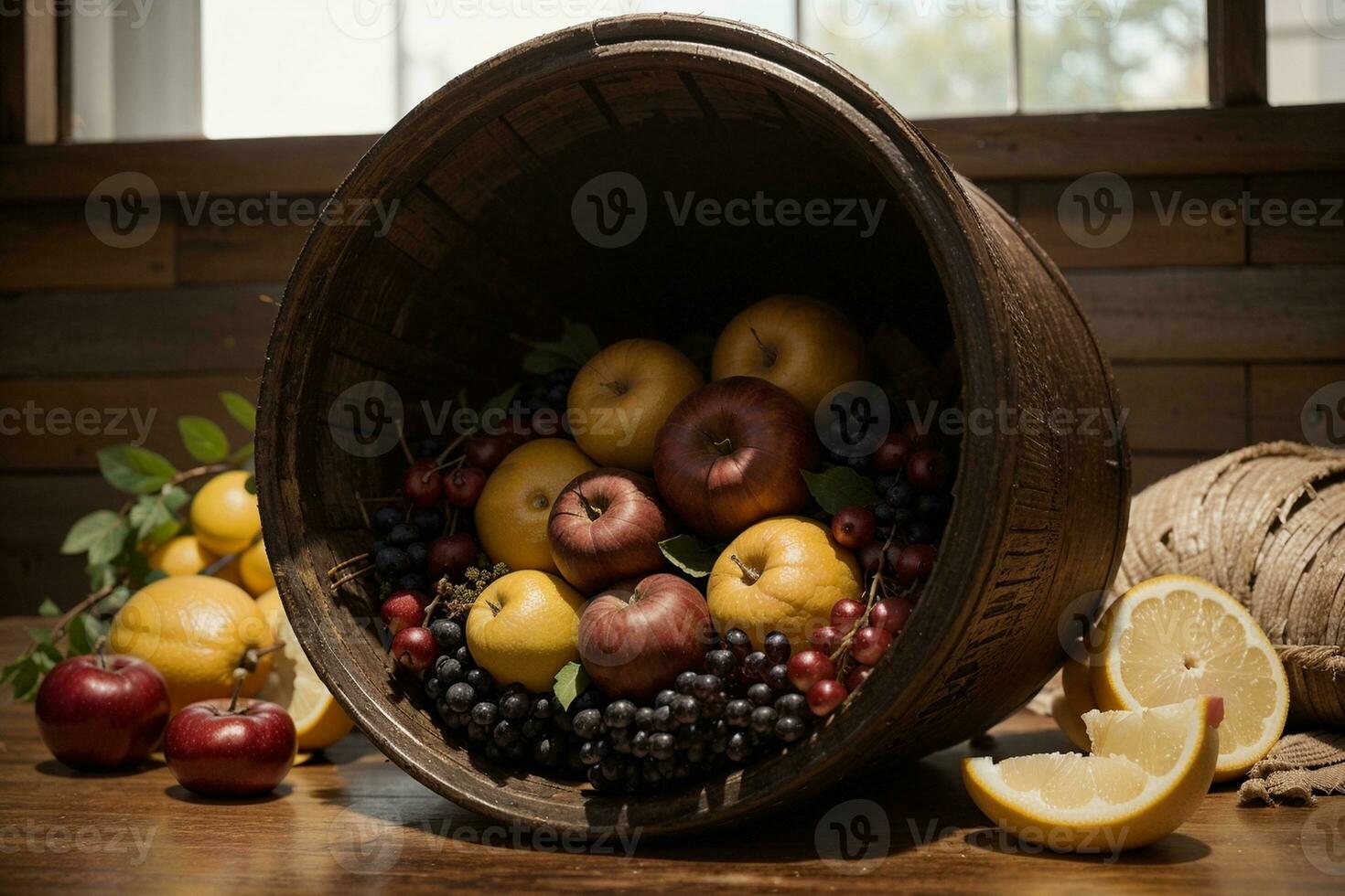 abundância e colheita uma cativante cornucópia. ai gerado. foto