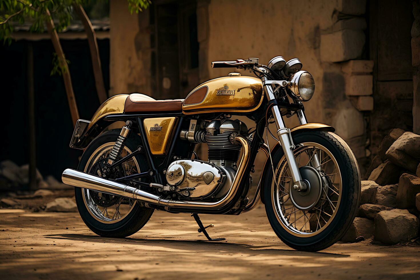 explorando a mundo do clássico, vintage, e modificado motocicletas. ai generativo foto