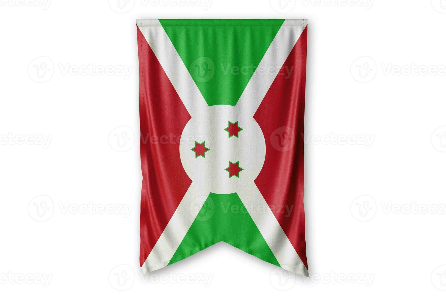 Burundi bandeira e branco fundo. - imagem. foto