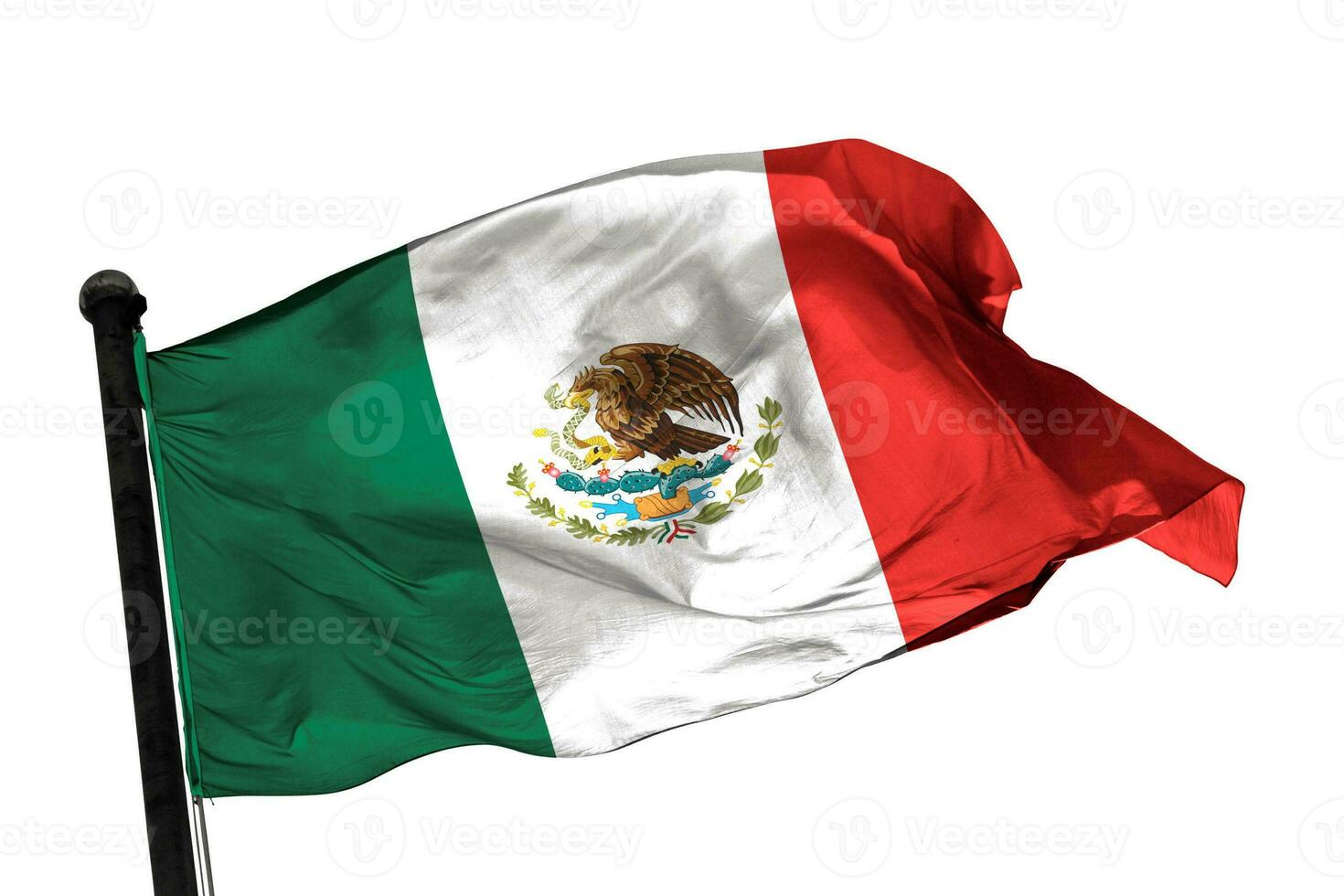 México bandeira em uma branco fundo. - imagem. foto