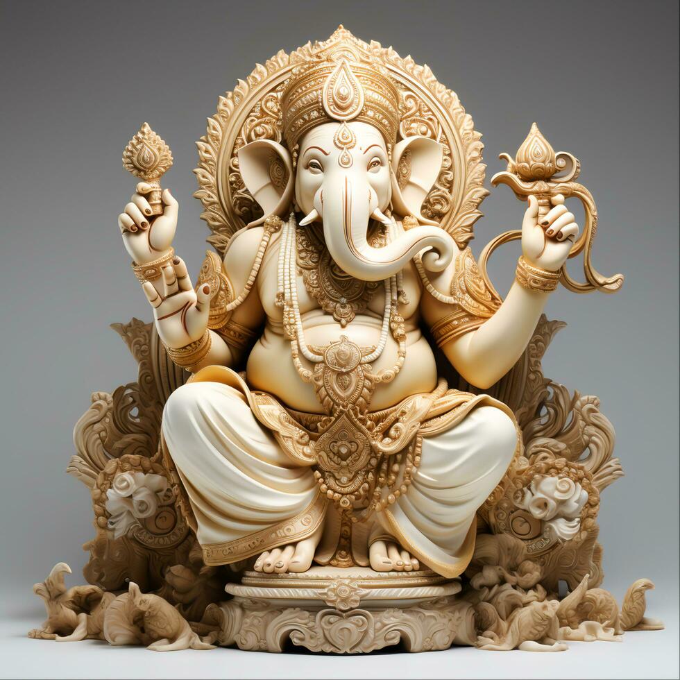 ganesha divindade estátua dentro hindu cultura, ai gerado foto