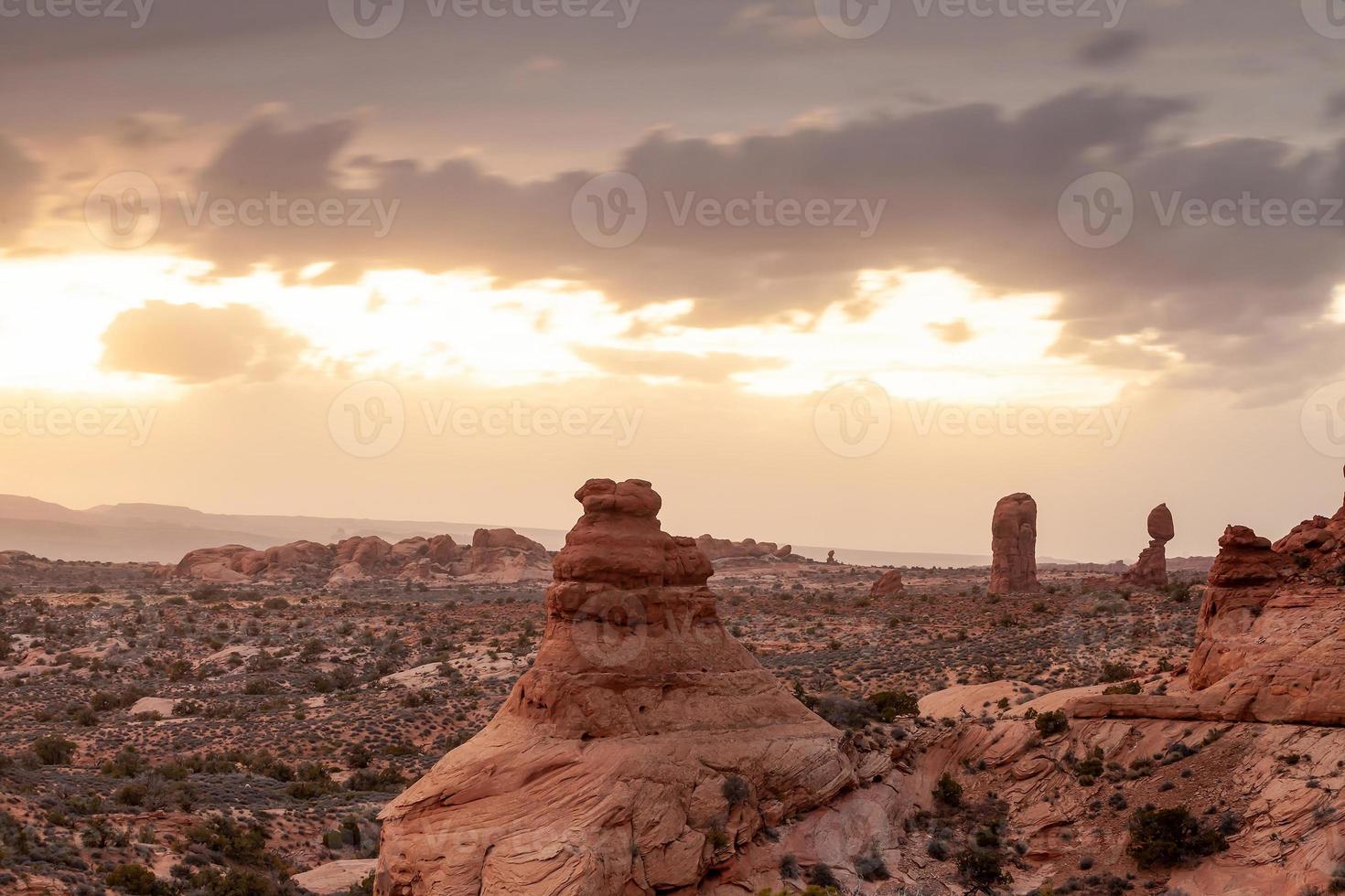 paisagem no parque nacional de arches em utá foto