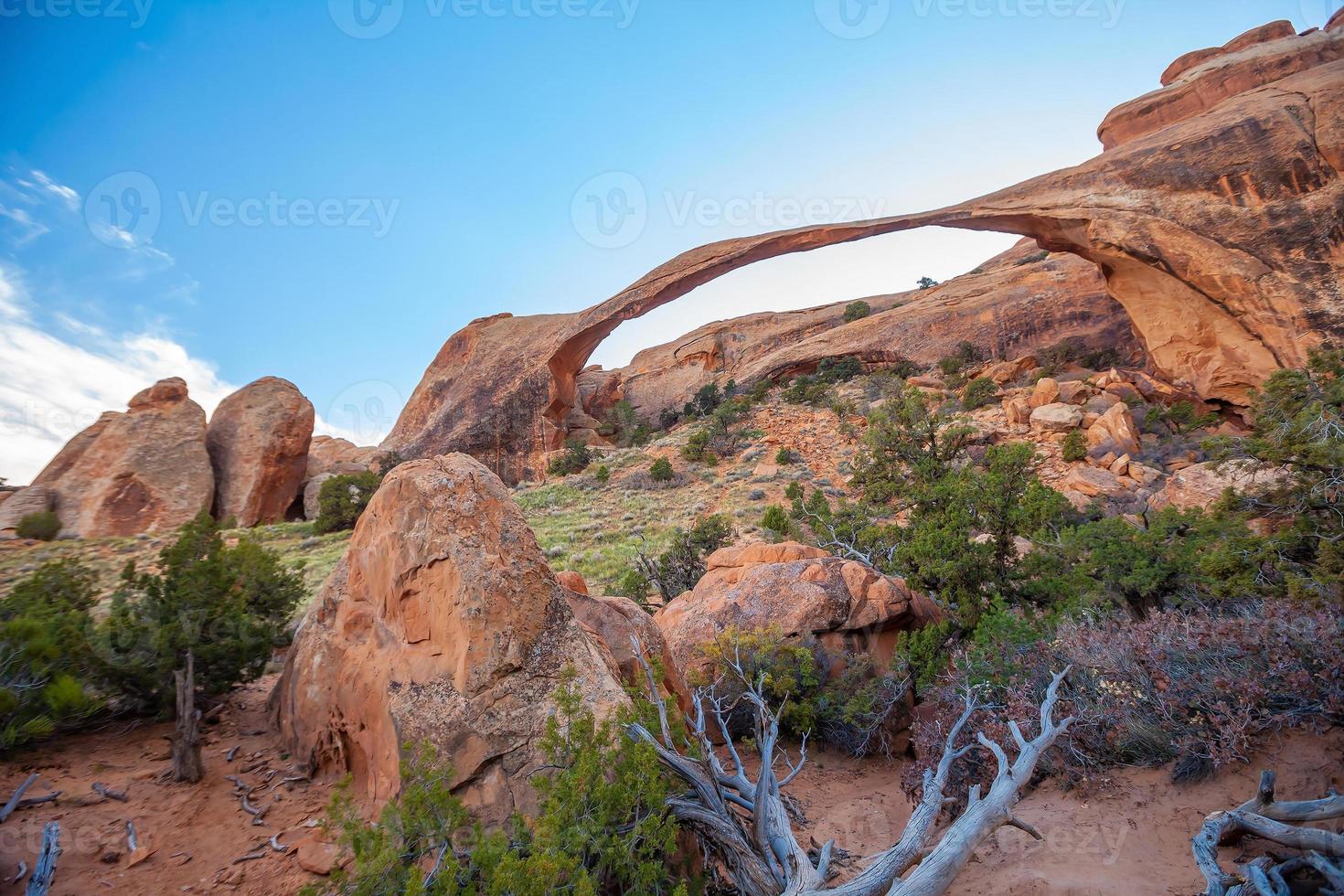 o arco da paisagem no parque nacional de arches em utá foto