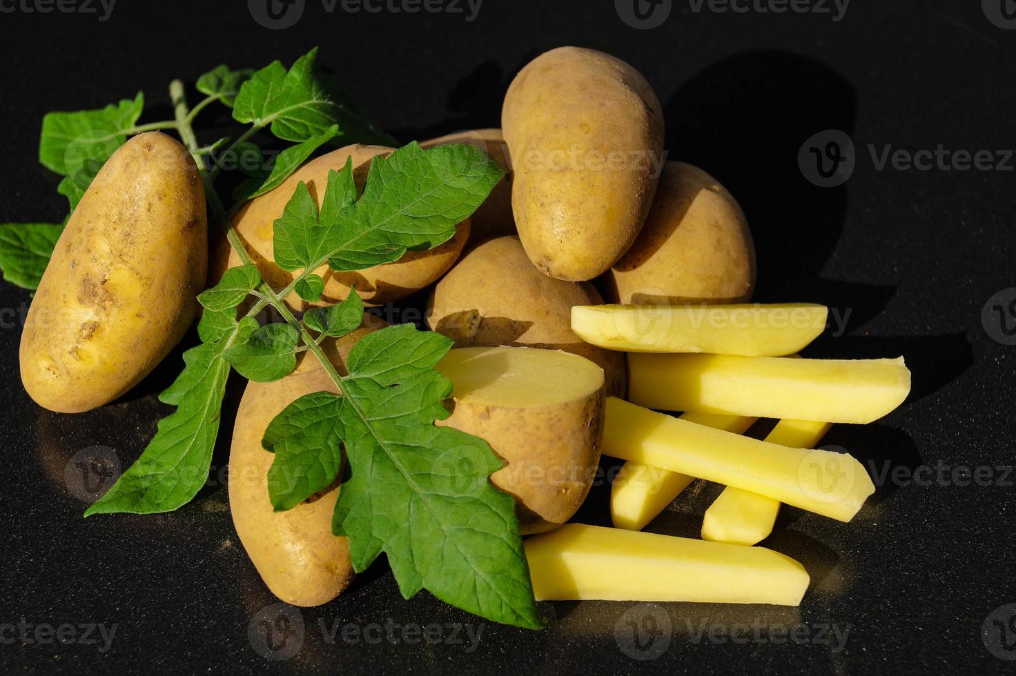 Batatas alemãs logo após a colheita foto
