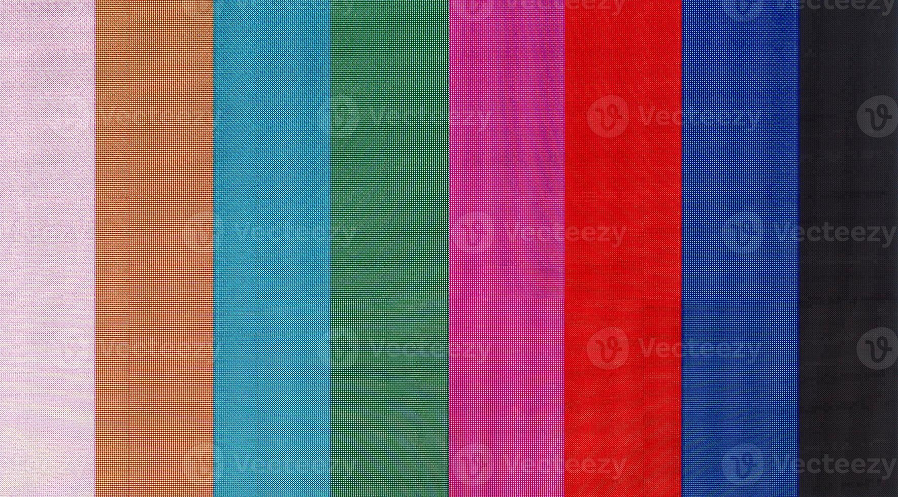 tela com barras de cores de teste foto