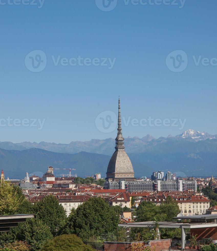 vista aérea de turin foto