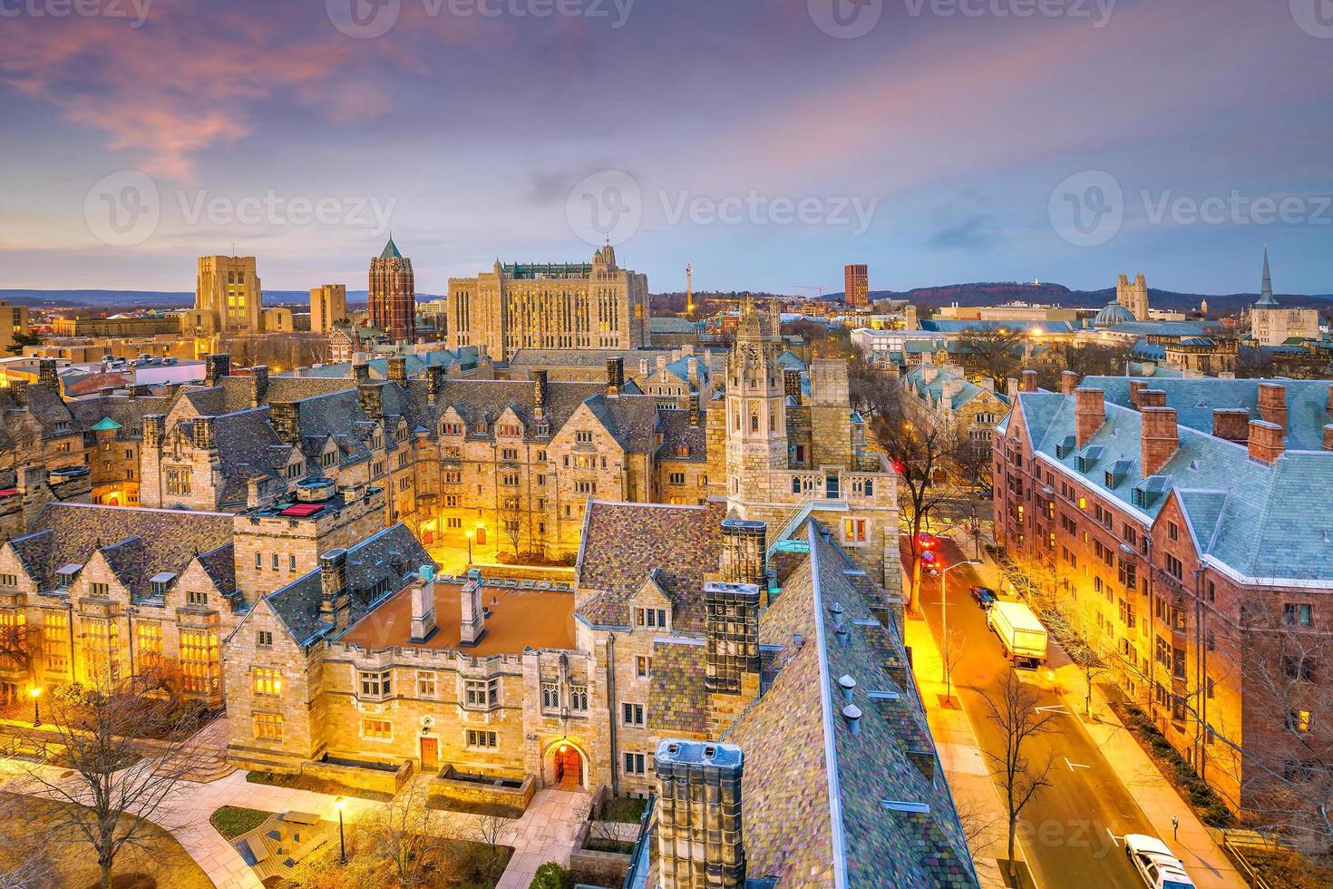 edifício histórico e campus da universidade de yale foto