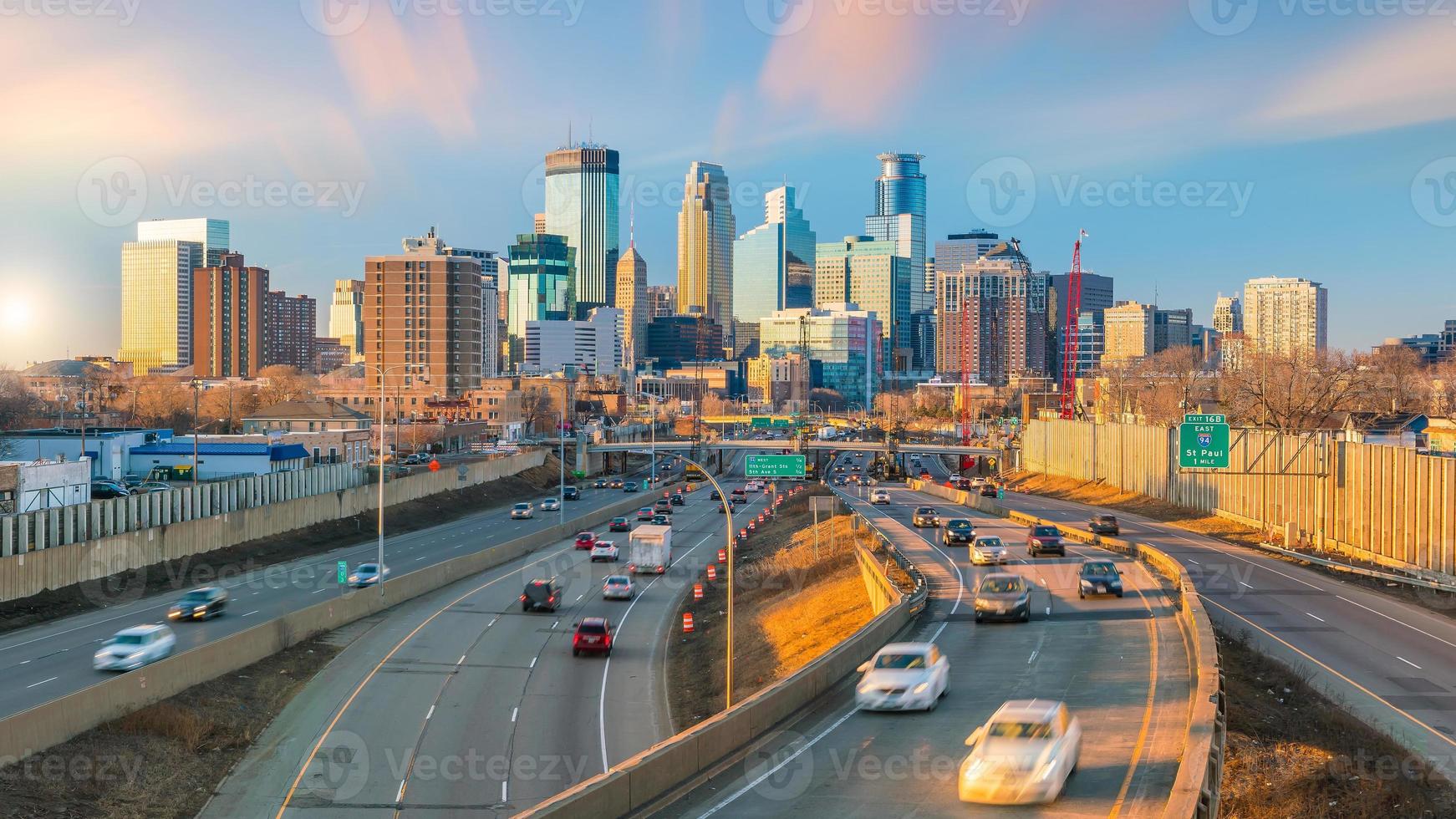 minneapolis city downtown skyline eua foto