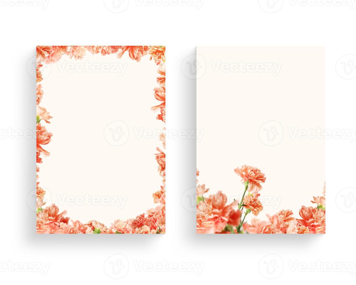 lindo quadro de flores de primavera, convite, cartão de casamento foto