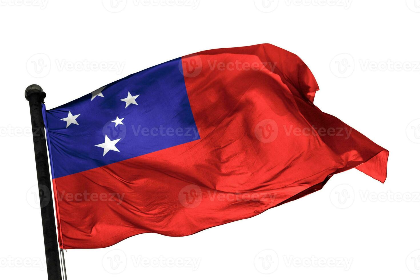 samoa bandeira em uma branco fundo. - imagem. foto