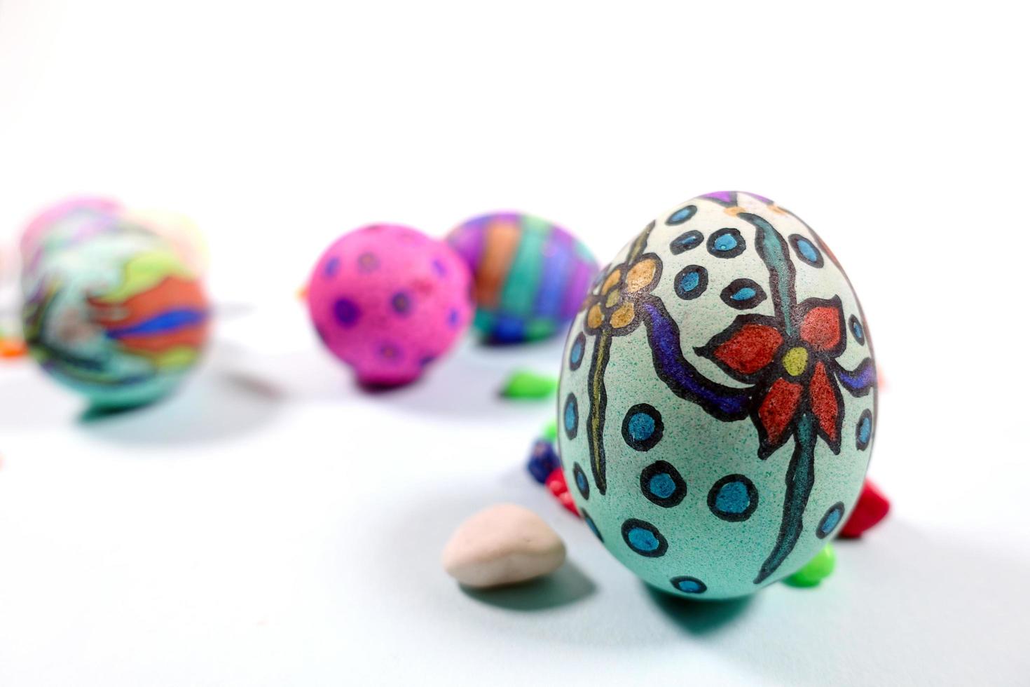 celebração do feriado dos ovos da páscoa pascal na primavera foto