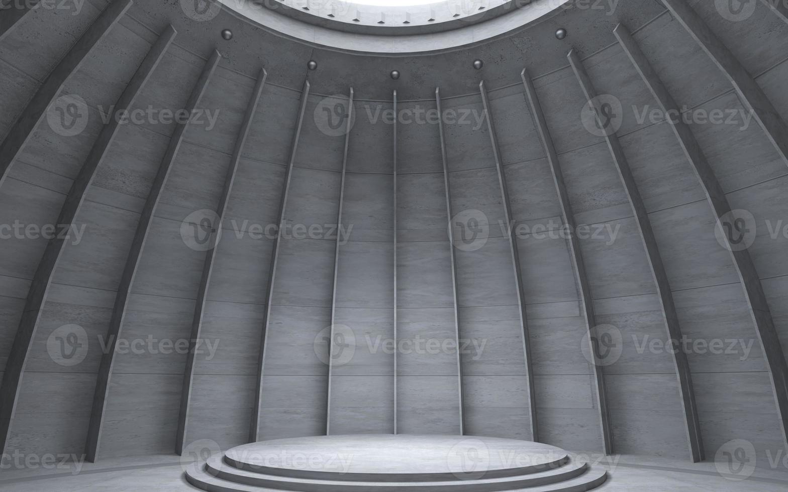interior futurista de um reator ou bunker foto