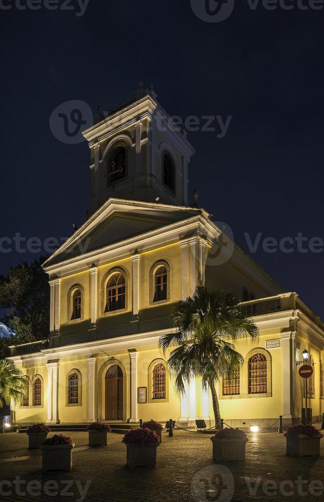 igreja de nossa senhora do carmo marco da arquitetura colonial portuguesa em taipa macau china foto