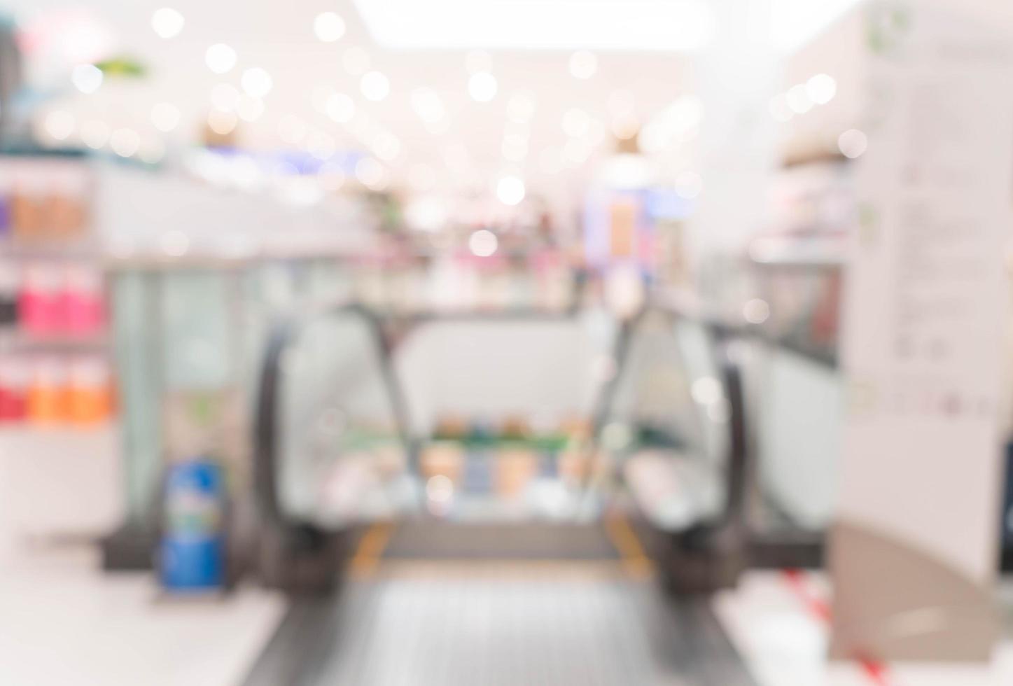 borrão abstrato em um shopping de luxo para segundo plano foto