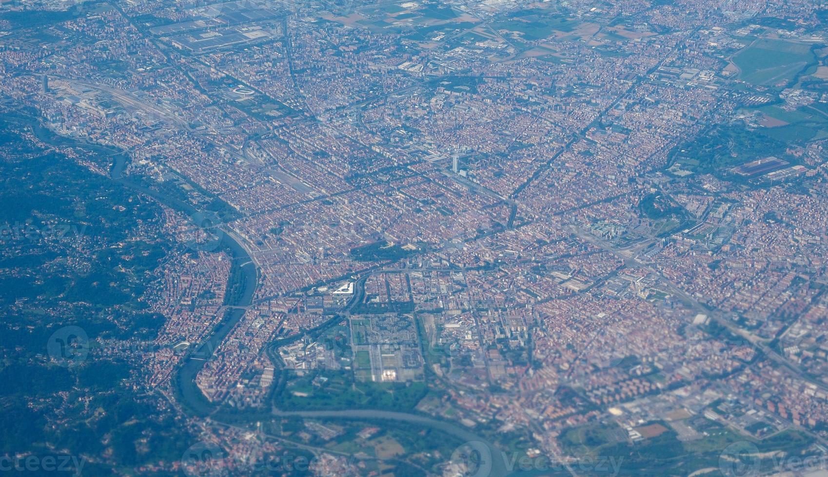 vista aérea de turin foto