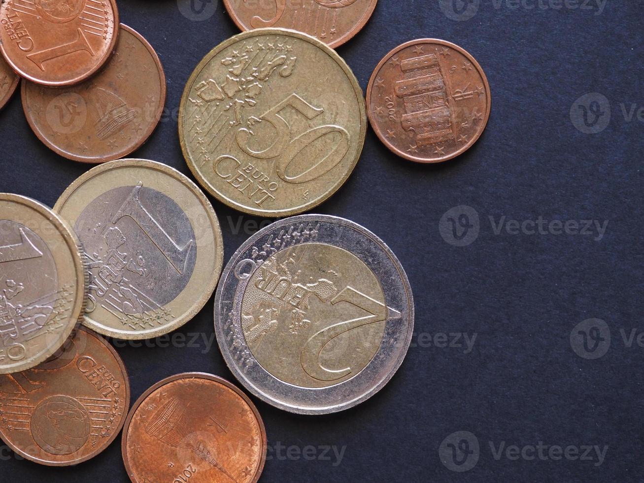 moedas de euro, fundo da união europeia foto