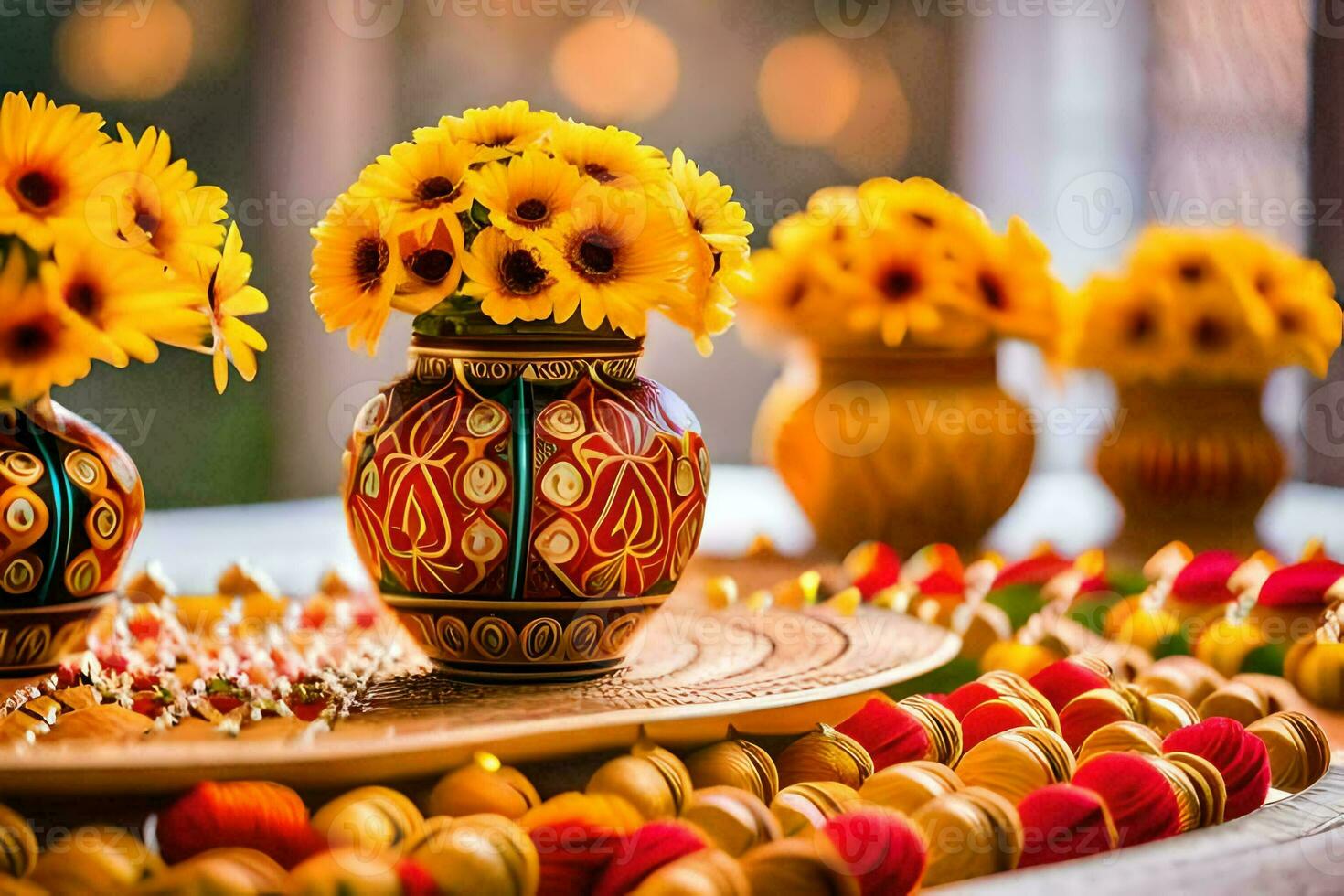 decorações para indiano casamento. gerado por IA foto