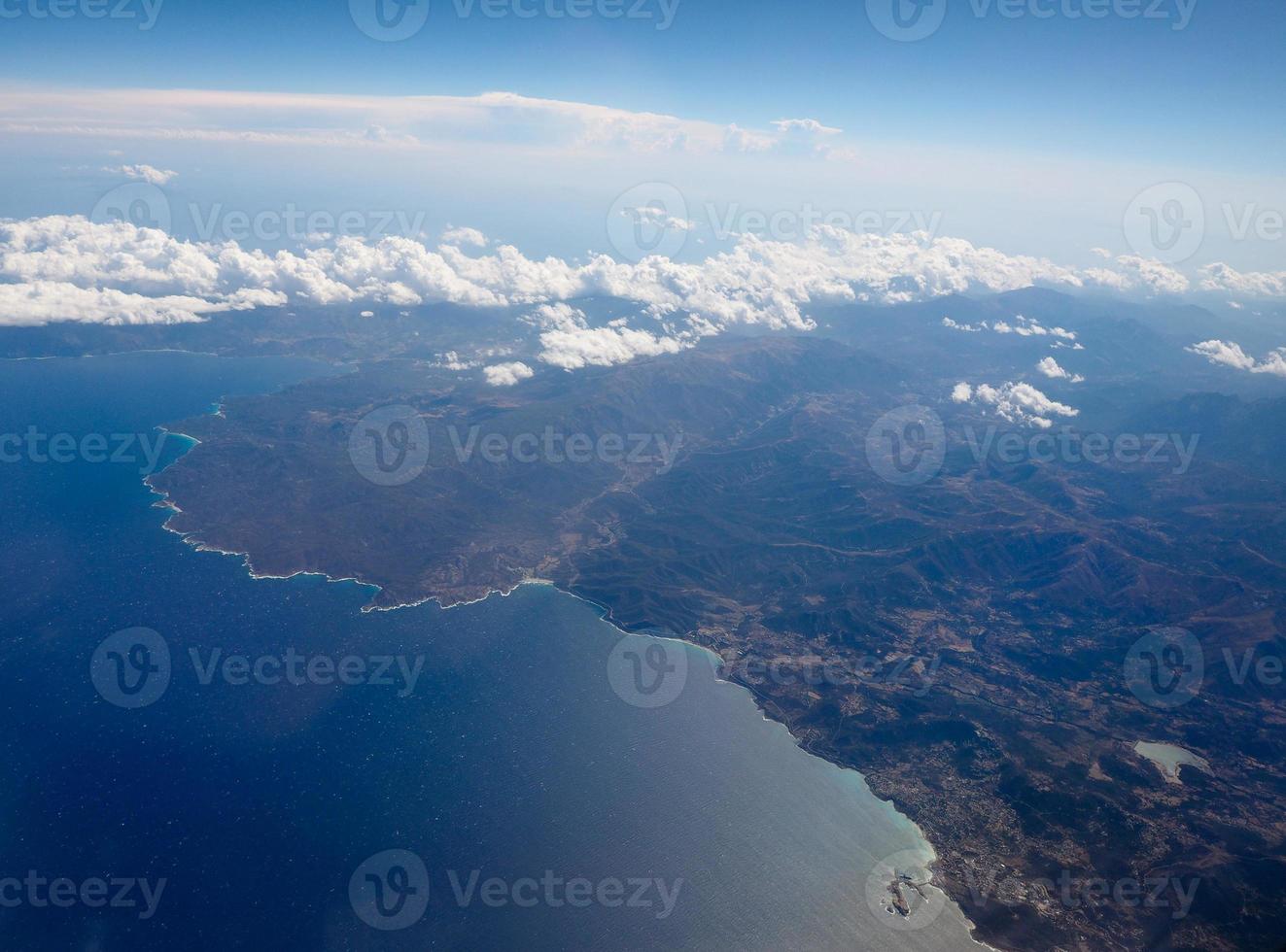 vista aérea da córsega foto