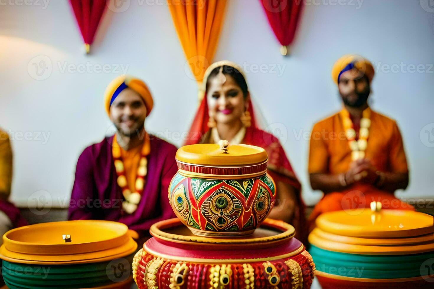 a casamento, Délhi ncr, fotografia, a Casamento brigada. gerado por IA foto