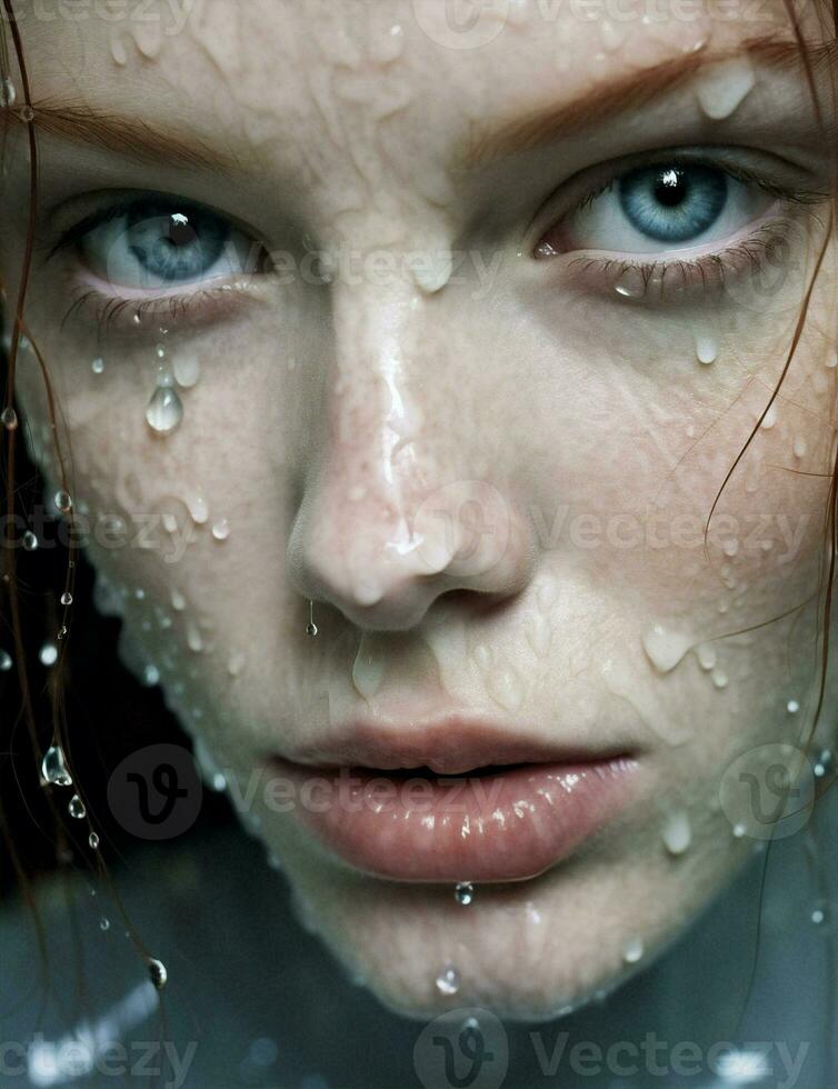 mulher retrato pele água beleza face foto