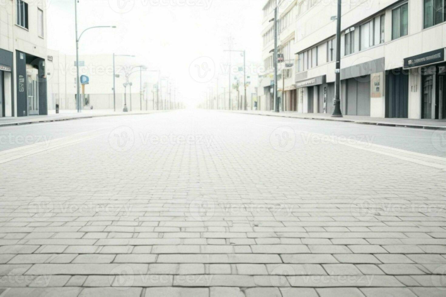 esvaziar espaço em a rua. fundo. ai generativo pró foto